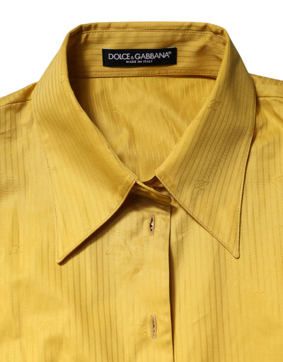 Dolce & Gabbana Senfkragen Kurzärmeliges Blusentop