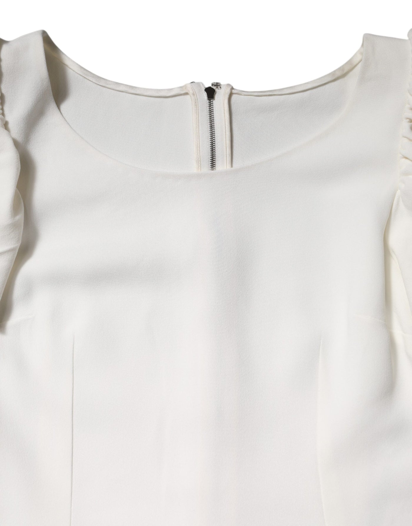 Dolce & Gabbana Weißes Viskose-Rundhals-Top mit kurzen Ärmeln