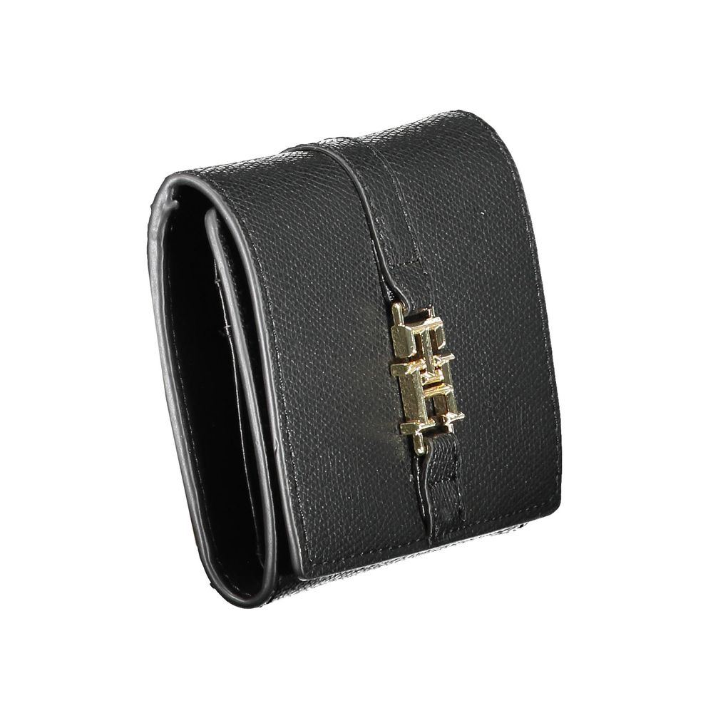 Tommy Hilfiger Schwarzes Portemonnaie aus Polyethylen