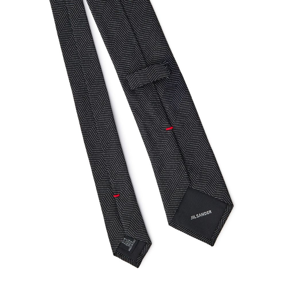 Jil Sander Schwarze Seidenkrawatten &amp
