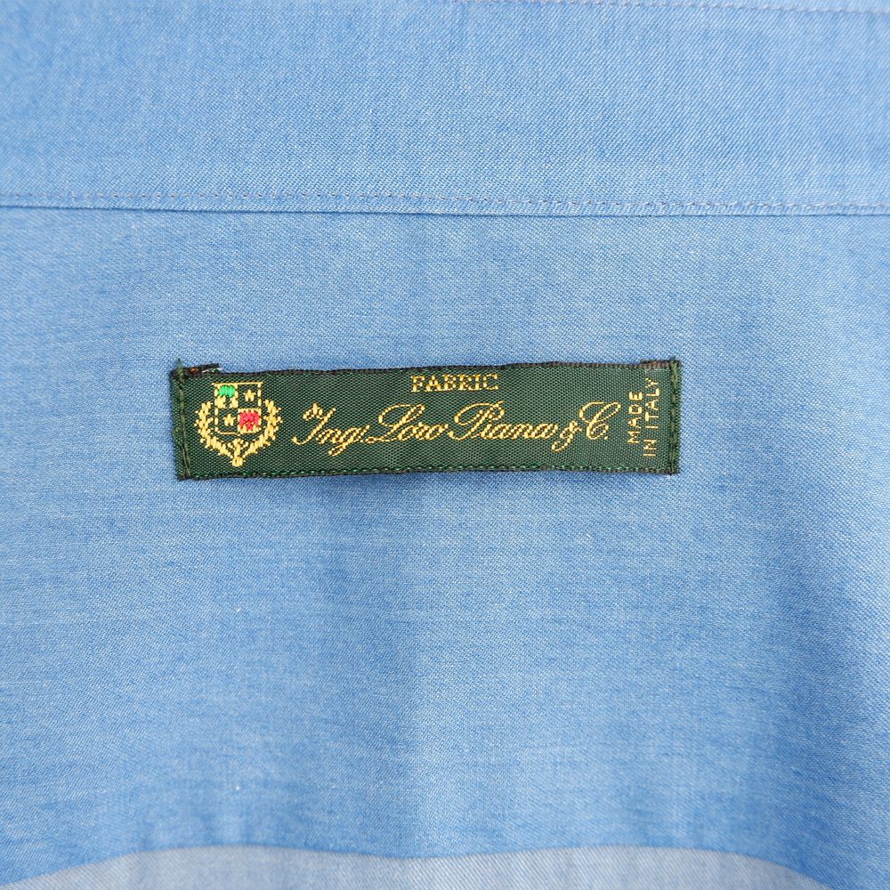 Made in Italy Blaues Baumwollhemd für Männer