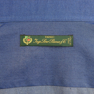 Made in Italy Blaues Baumwollhemd für Männer
