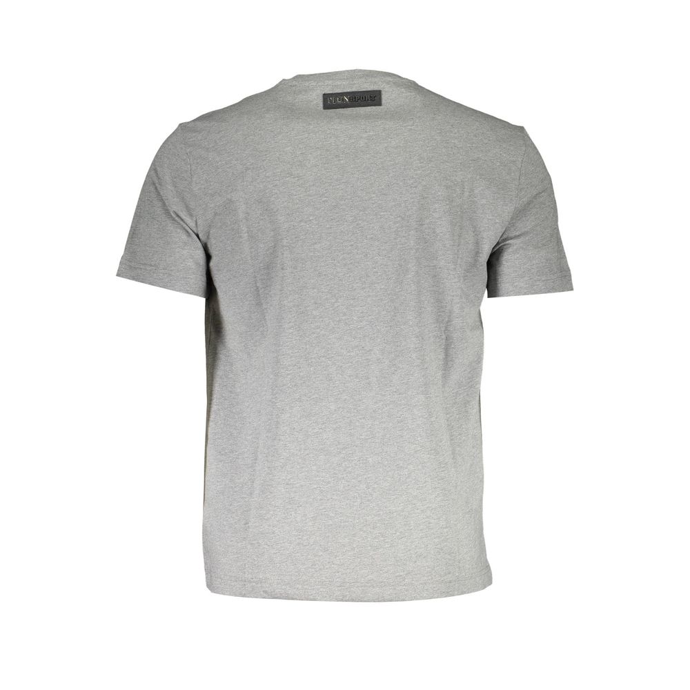 Plein Sport Graues Baumwolle Männer T-Shirt