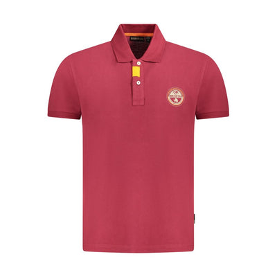 Napapijri Rotes Baumwoll-Poloshirt für Männer