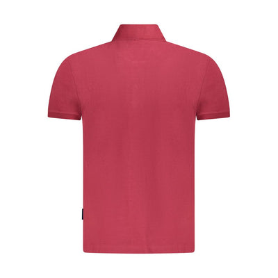 Napapijri Rotes Baumwoll-Poloshirt für Männer