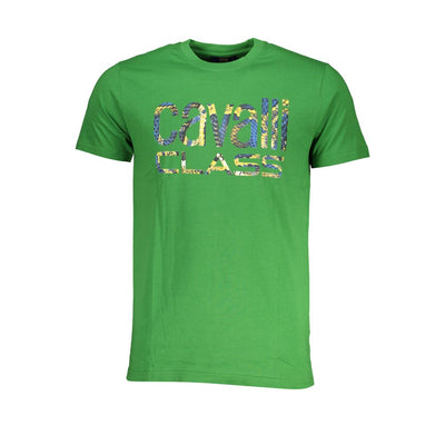 Cavalli Class T-Shirt aus grüner Baumwolle