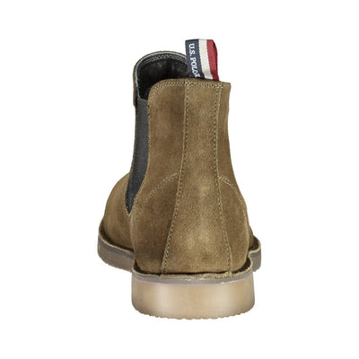 U.S. POLO ASSN. Grünes Leder Herrenstiefelette