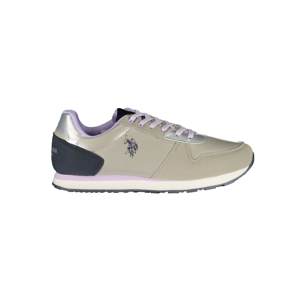U.S. POLO ASSN. Silberne Polyester Damen Sneaker