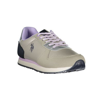 U.S. POLO ASSN. Silberne Polyester Damen Sneaker