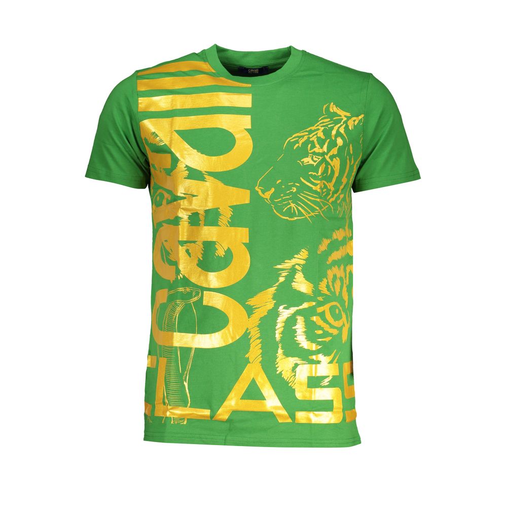 Cavalli Class T-Shirt aus grüner Baumwolle