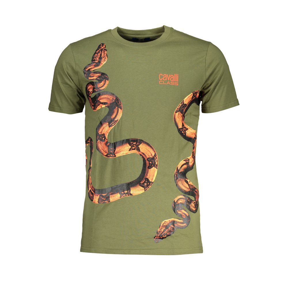 Cavalli Class T-Shirt aus grüner Baumwolle