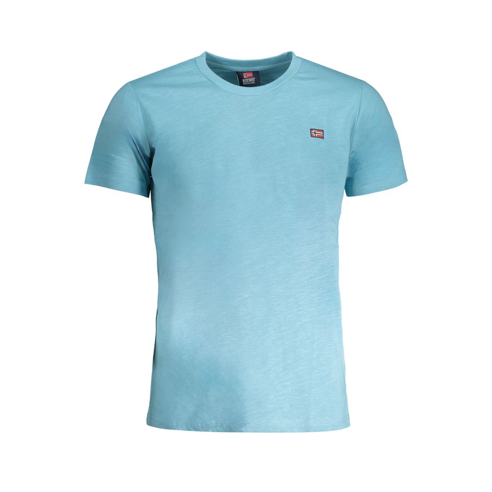 Norway 1963 Hellblaues Baumwolle Herren T-Shirt