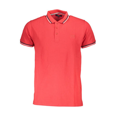 Cavalli Class Rotes Baumwoll-Poloshirt für Männer