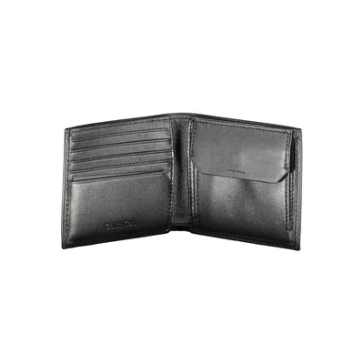 Calvin Klein Schwarzes Leder Herren Portemonnaie