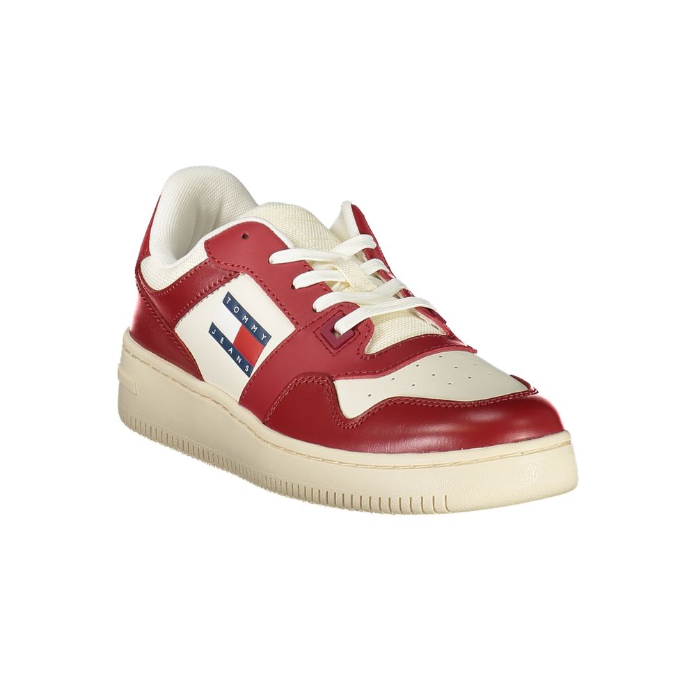 Tommy Hilfiger Rote Leder Damen Sneaker