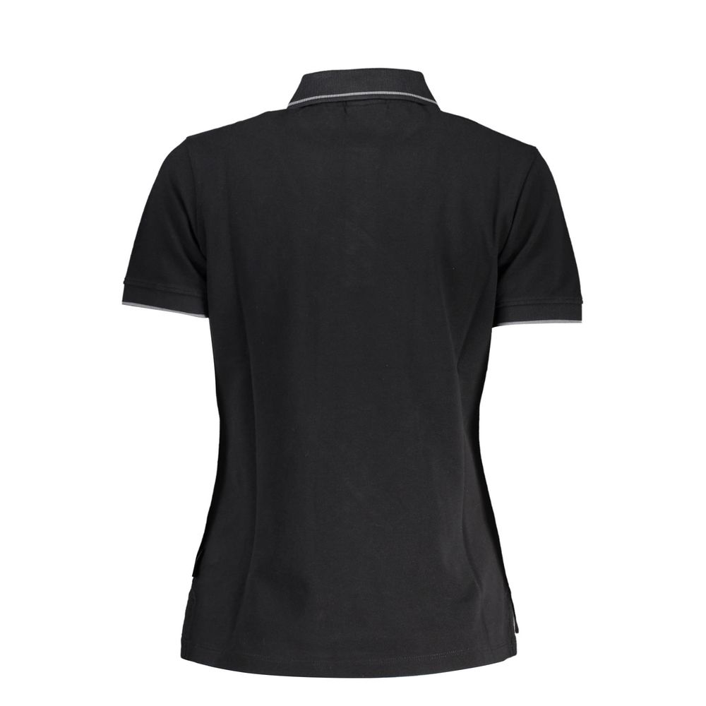 Napapijri Schwarzes Baumwoll-Poloshirt für Frauen