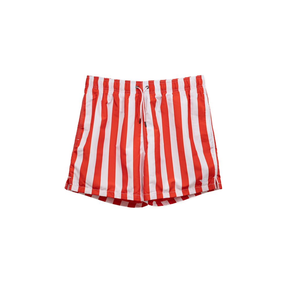Emporio Armani Rote Polyester-Badeshorts