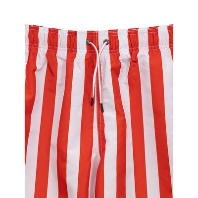 Emporio Armani Rote Polyester-Badeshorts