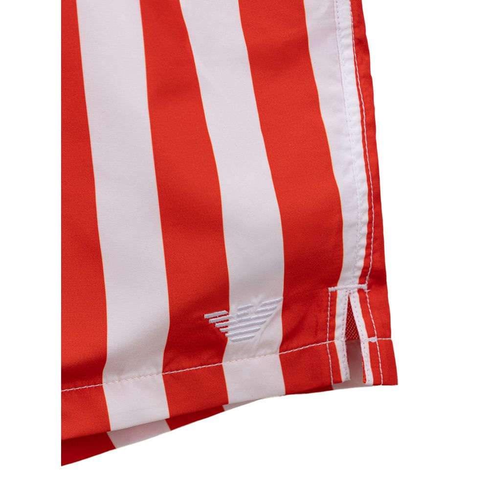 Emporio Armani Rote Polyester-Badeshorts