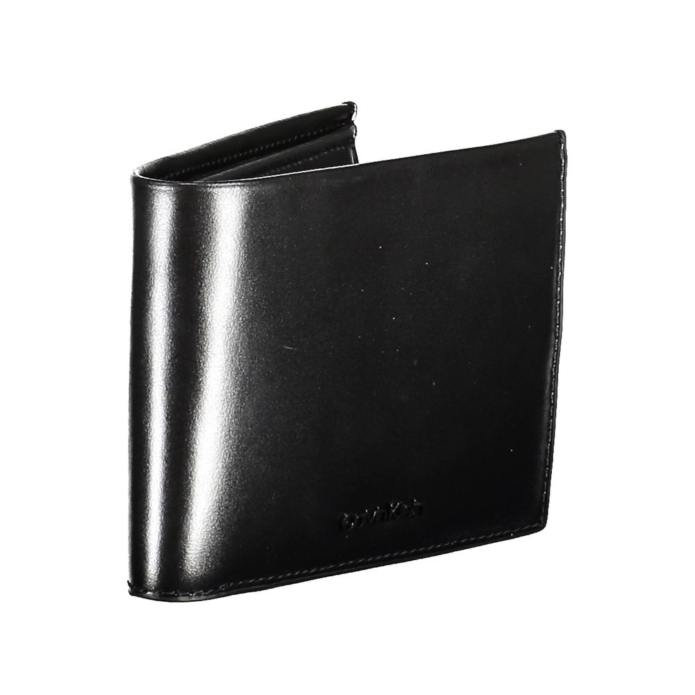 Calvin Klein Schwarzes Leder Herren Portemonnaie