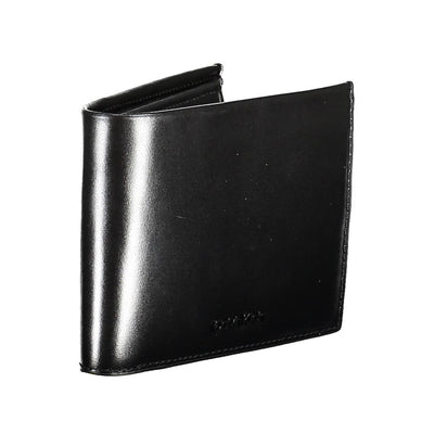 Calvin Klein Schwarzes Leder Herren Portemonnaie