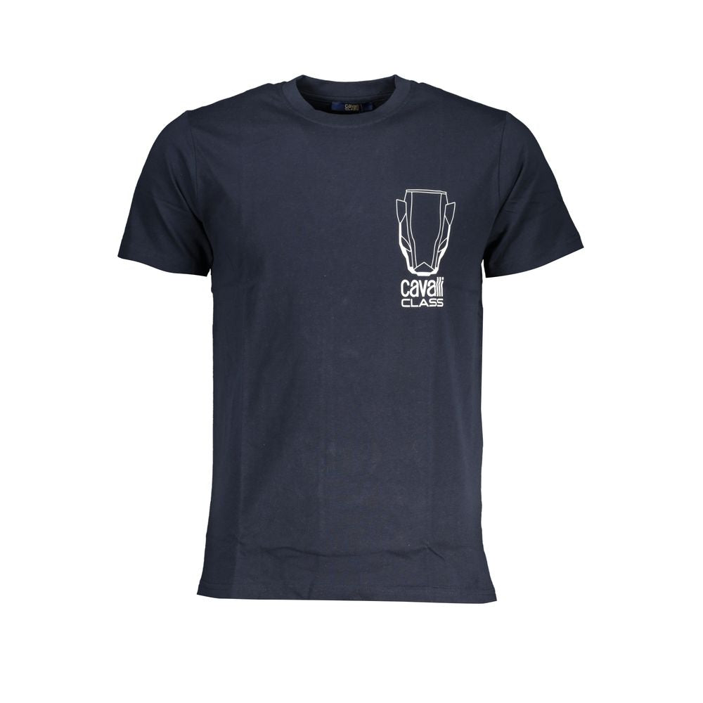 Cavalli Class T-Shirt aus blauer Baumwolle
