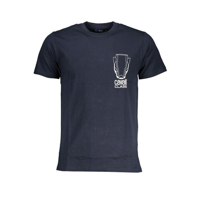 Cavalli Class T-Shirt aus blauer Baumwolle