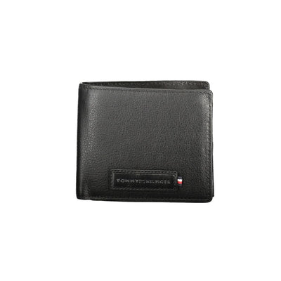 Tommy Hilfiger Schwarzes Leder Herren Portemonnaie