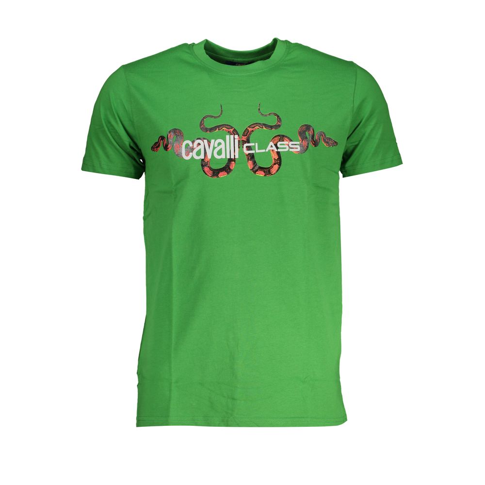 Cavalli Class T-Shirt aus grüner Baumwolle