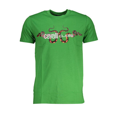 Cavalli Class T-Shirt aus grüner Baumwolle