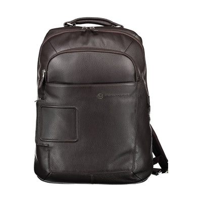 Piquadro Brauner Leder-Rucksack für Männer