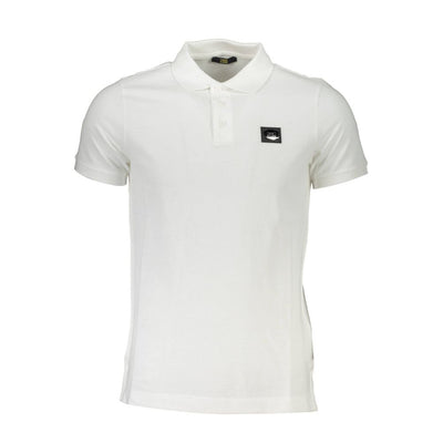Cavalli Class Weißes Baumwoll-Poloshirt für Männer