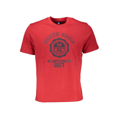 North Sails T-Shirt aus roter Baumwolle