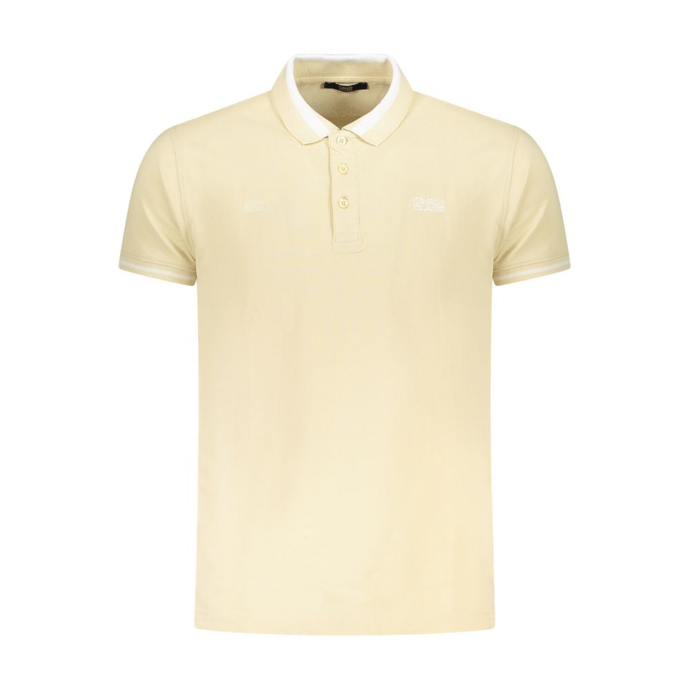 Cavalli Class Beige Baumwolle Männer Polo Shirt
