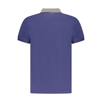 Cavalli Class Blaues Baumwoll-Poloshirt für Männer