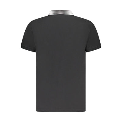 Cavalli Class Schwarzes Baumwoll-Poloshirt für Männer