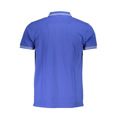 Cavalli Class Blaues Baumwoll-Poloshirt für Männer