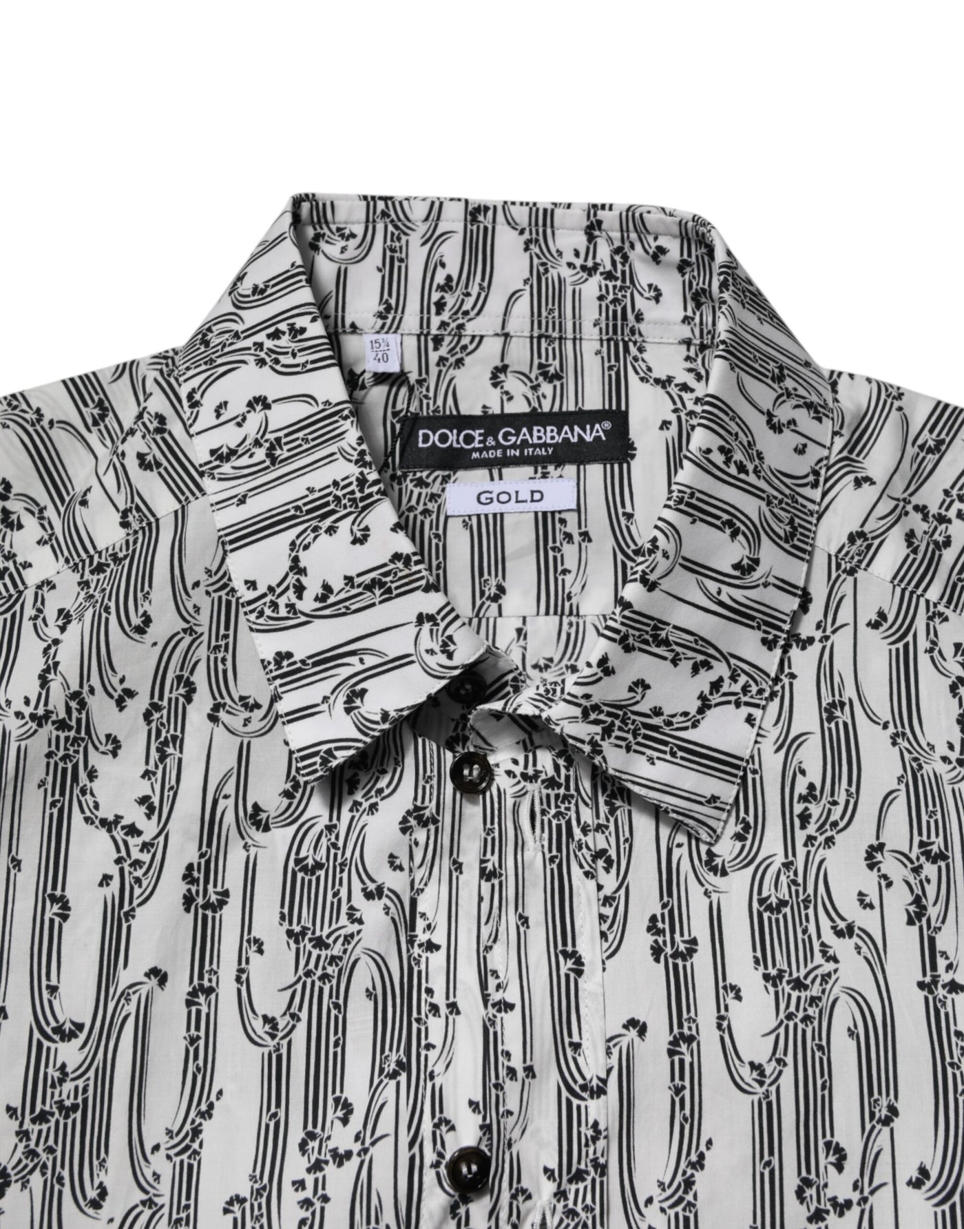 Dolce & Gabbana Weißes Hemd mit Blumendruck und lässigen langen Ärmeln