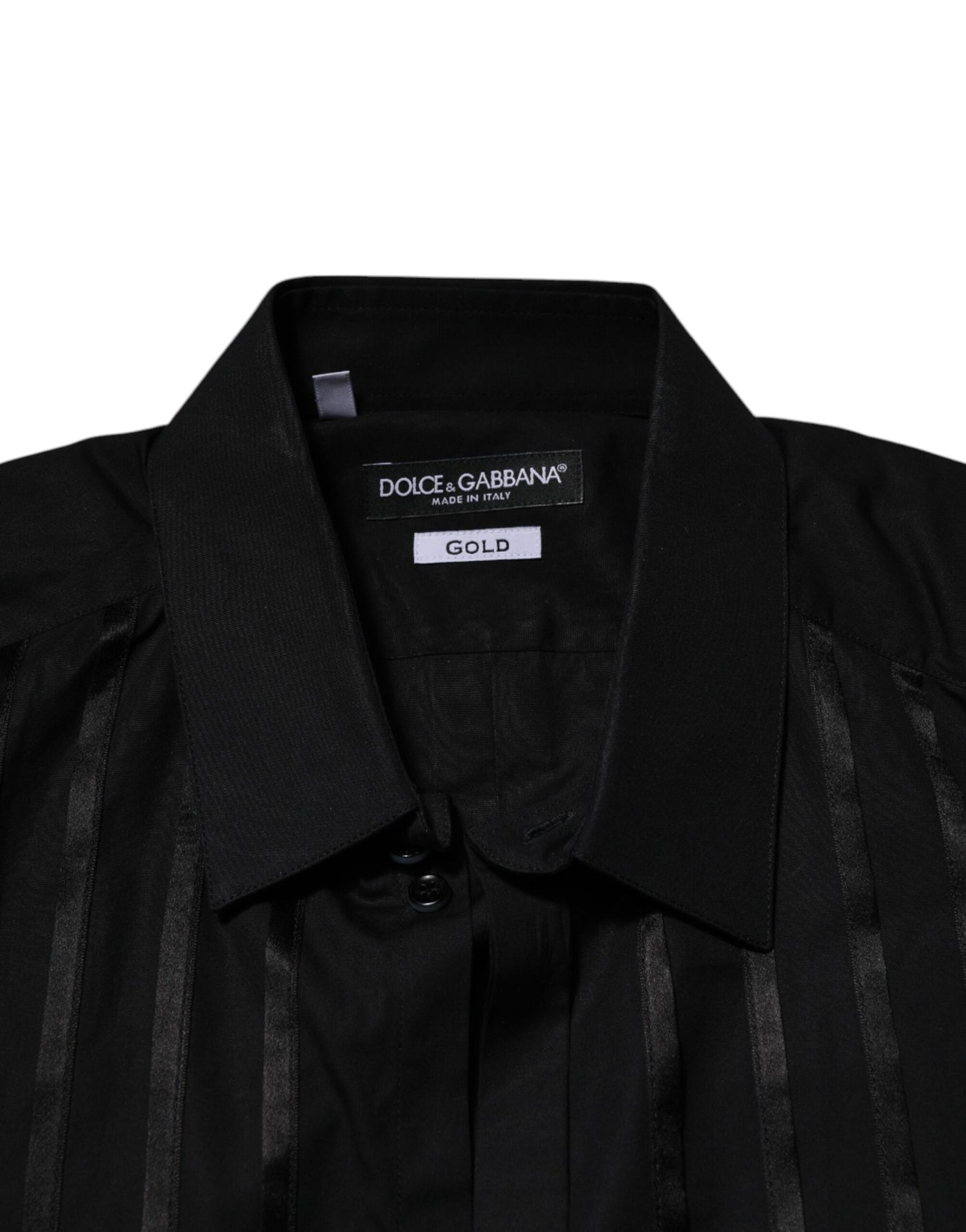 Dolce & Gabbana Schwarz GOLD Lange Ärmel Männer Formal Dress Shirt