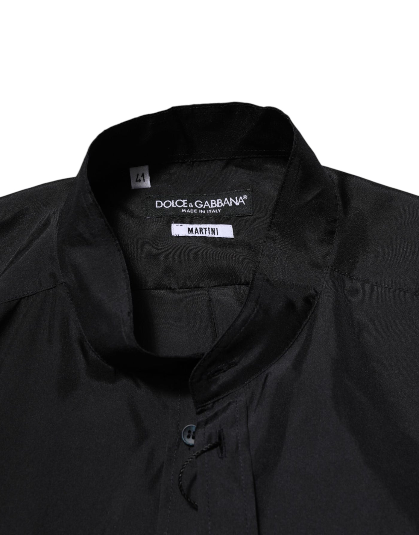 Dolce & Gabbana Dunkelblaues Seidenhemd MARTINI Formales Herrenhemd