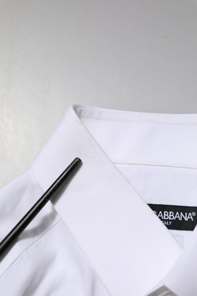 Dolce & Gabbana Weißes Baumwollhemd MARTINI mit langen Ärmeln