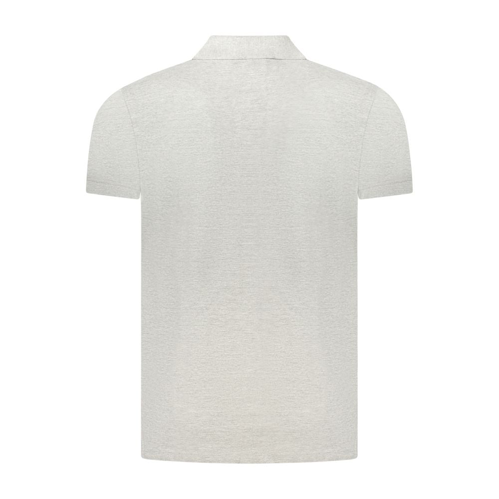 Cavalli Class Graues Baumwoll-Poloshirt