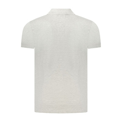 Cavalli Class Graues Baumwoll-Poloshirt