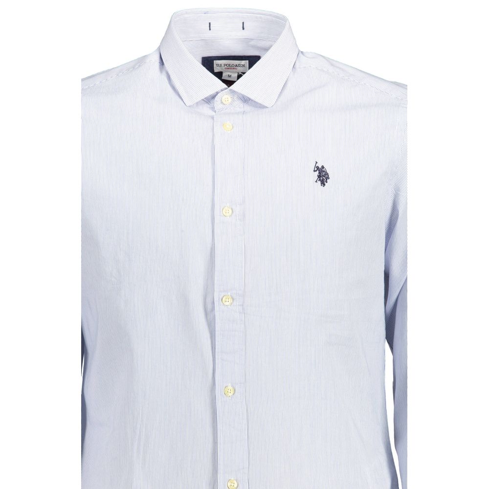 U.S. POLO ASSN. Hellblaues Baumwollhemd für Männer