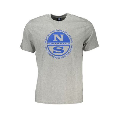 North Sails Braunes Baumwoll-T-Shirt für Männer