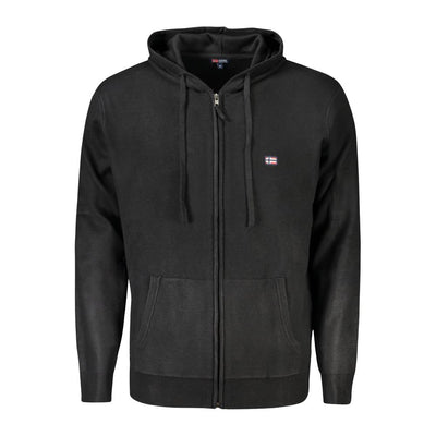 Norway 1963 Schwarze Polyamid-Strickjacke für Männer