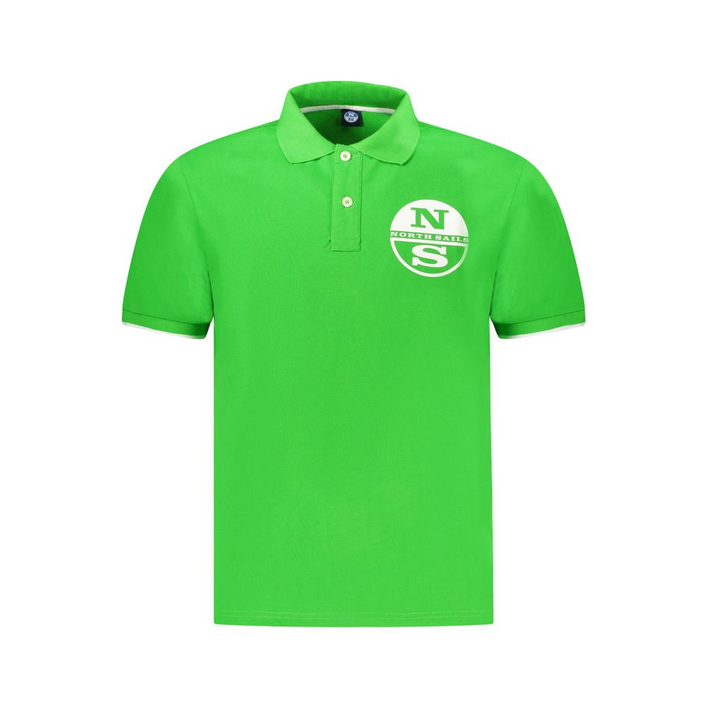 North Sails Grünes Baumwoll-Poloshirt für Männer