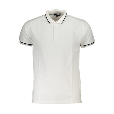 Cavalli Class Weißes Baumwoll-Poloshirt für Männer