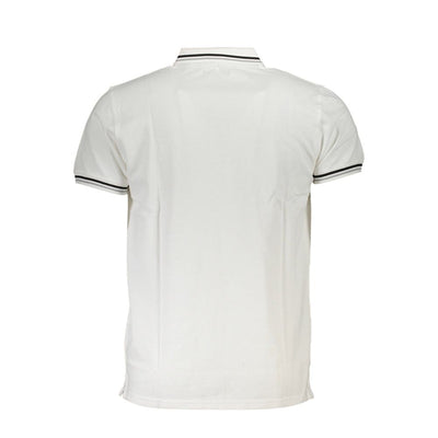 Cavalli Class Weißes Baumwoll-Poloshirt für Männer