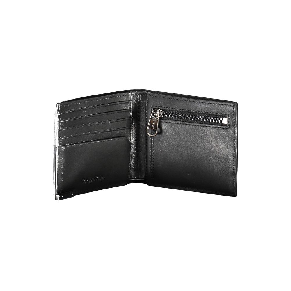 Calvin Klein Schwarzes Leder Herren Portemonnaie